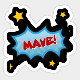 Mave Deltzer Comic Book Style Sticker